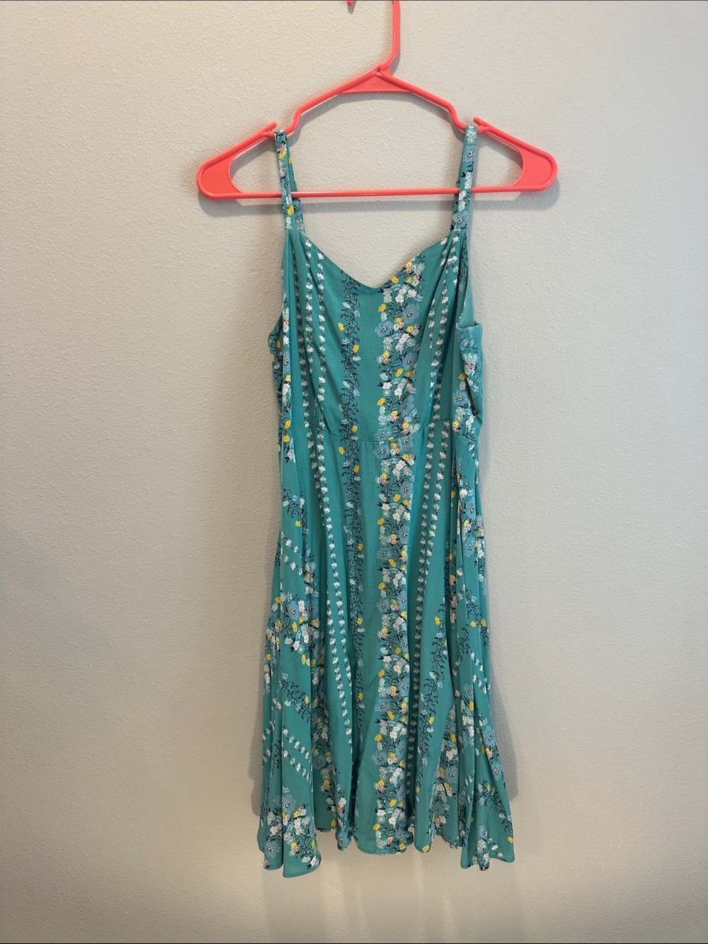 Old Navy Teal Floral Mini Dress